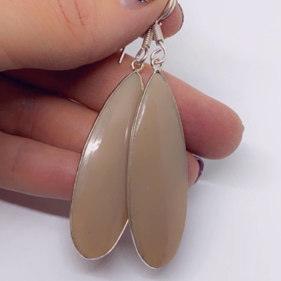 Mookaite 925 Sterling Silver Statement Earrings - Artisan Crafted - Picture 9 of 14